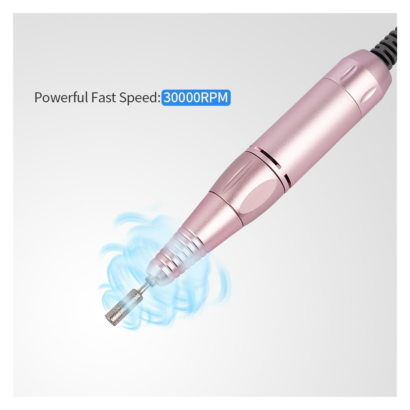 Portable Nail Drill, 30000 RPM Portable Electric Nail Drill Machine, Manicure Pedicure Tool Set, Nail Polisher Remove Gel Nail Polish Acrylic ,Long Lasting