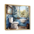thumbnail image 2 of Designart "Toilet Charm In Blue I" Bath & Laundry Floater Framed Canvas Print, 2 of 7