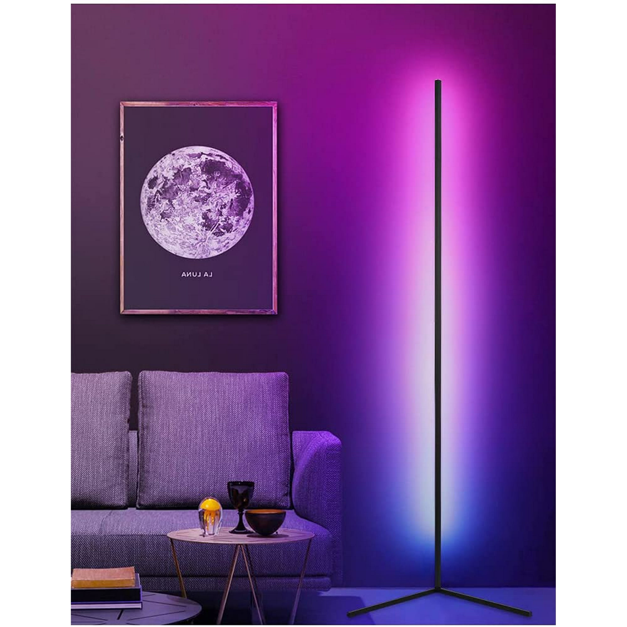 Corner Floor Lamp RGB Remote Control Floor Lamps for Living Room –   Online Shop