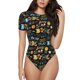 thumbnail image 1 of Balery Basketball Body de cuello redondo de manga corta para mujer Tops de manga corta Tops básicos-Medium, 1 of 7