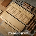 thumbnail image 6 of Rebee Vision Small Pine Wood Key Holder Wall Mount - Mini Key Holder for Wall with Shelf & 4 Hooks (Natural Wood, 11inch), 6 of 6