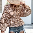 thumbnail image 2 of Blouses à Manches Longues pour Femmes Mode Décontractée Printemps et Été Imprimé Floral Manches Longues Col en V Blouses & Blouses pour Femmes Mode Été Manches Longues Blouses Été, 2 of 9