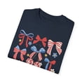 thumbnail image 2 of Coquette 4th of July Bows Comfort Colors Shirt, 2 of 4