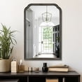thumbnail image 2 of WallBeyond Wood Rustic Bathroom Wall Mirror, Decoration for Living Room or Bedroom Vanity Mirror, 20" × 30", Black, 2 of 5