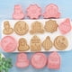 thumbnail image 3 of Juego de moldes para galletas, 8 piezas, moldes para galletas en relieve con estampado navideño, perfectos para pasteles, fiestas de cumpleaños infantiles, 3 of 5