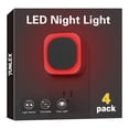 thumbnail image 1 of Luz nocturna LED YUNLEX, regulable, roja, enchufable, paquete de 4, 1 of 8