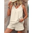 thumbnail image 2 of Women'S 2 Piece Vacation Outfits Sleeveless Tank Top and Matching Shorts Sets Color L, 2 of 8