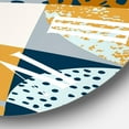 thumbnail image 3 of Designart 'Retro Semicircles Circles And Squares' Modern Wall Clock, 3 of 5