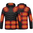 thumbnail image 1 of Heated Hooded Jacket Usb Rechargeable Windproof For Men Women, 1 of 5