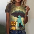 thumbnail image 2 of Junur Women's Midsummer Witches Gather T-Shirt Halloween Witch Party Shirts Short Sleeve Crew Neck Flowers Moon Graphic Tees S-5XL, 2 of 6