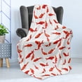 thumbnail image 4 of Koi Fish Soft Flannel Fleece Throw Blanket, Eastern Japanese Exotic Koi Fish Common Carp Calm Water Garden Graphic Design, Cozy Plush for Indoor and Outdoor Use, 70" x 90", Orange, by Ambesonne, 4 of 5