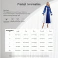 thumbnail image 7 of iiniim Womens Elegant Robe Color Block Stand Collar Flare Sleeve Maxi Dress Burgundy XL, 7 of 7