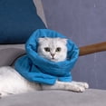 thumbnail image 4 of yeacher Stylish Lightweight Cat Recovery Collar, Adjustable Post-Surgery Scarf in Light Blue, Size S, Soft Polyester Material for Comfort and Wound Protection, 4 of 6
