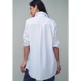 thumbnail image 3 of Jessica London Women's Plus Size Oversized Stretch Poplin Shirt, 3 of 6