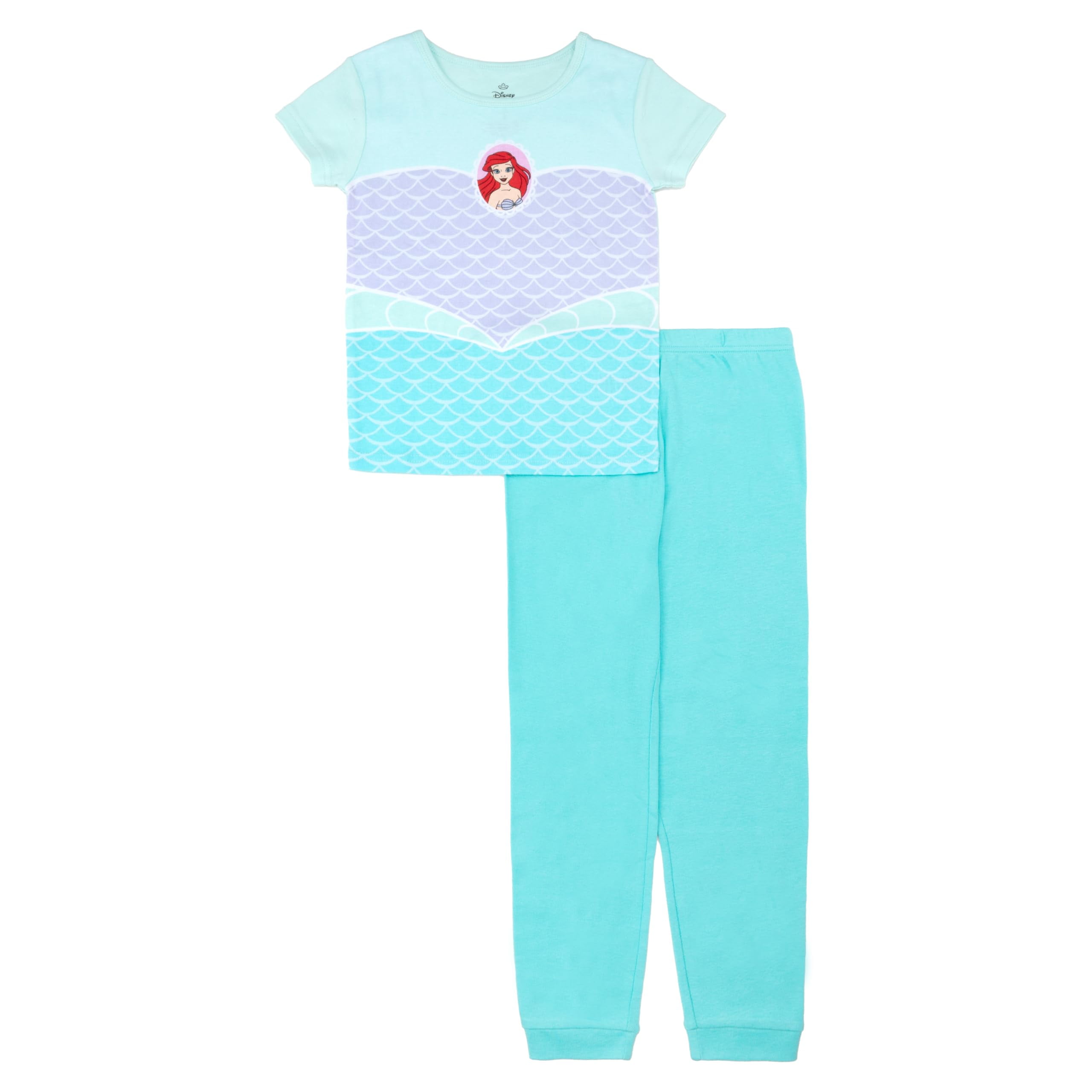Conjunto de pijama Disney de algodón Ariel para niñas con forma de