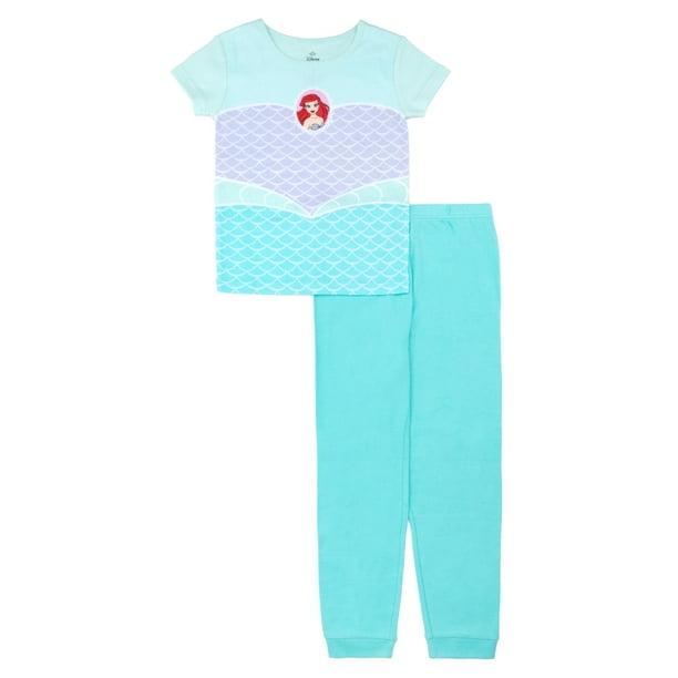 Conjunto de pijama Disney de algodón Ariel para niñas con forma de