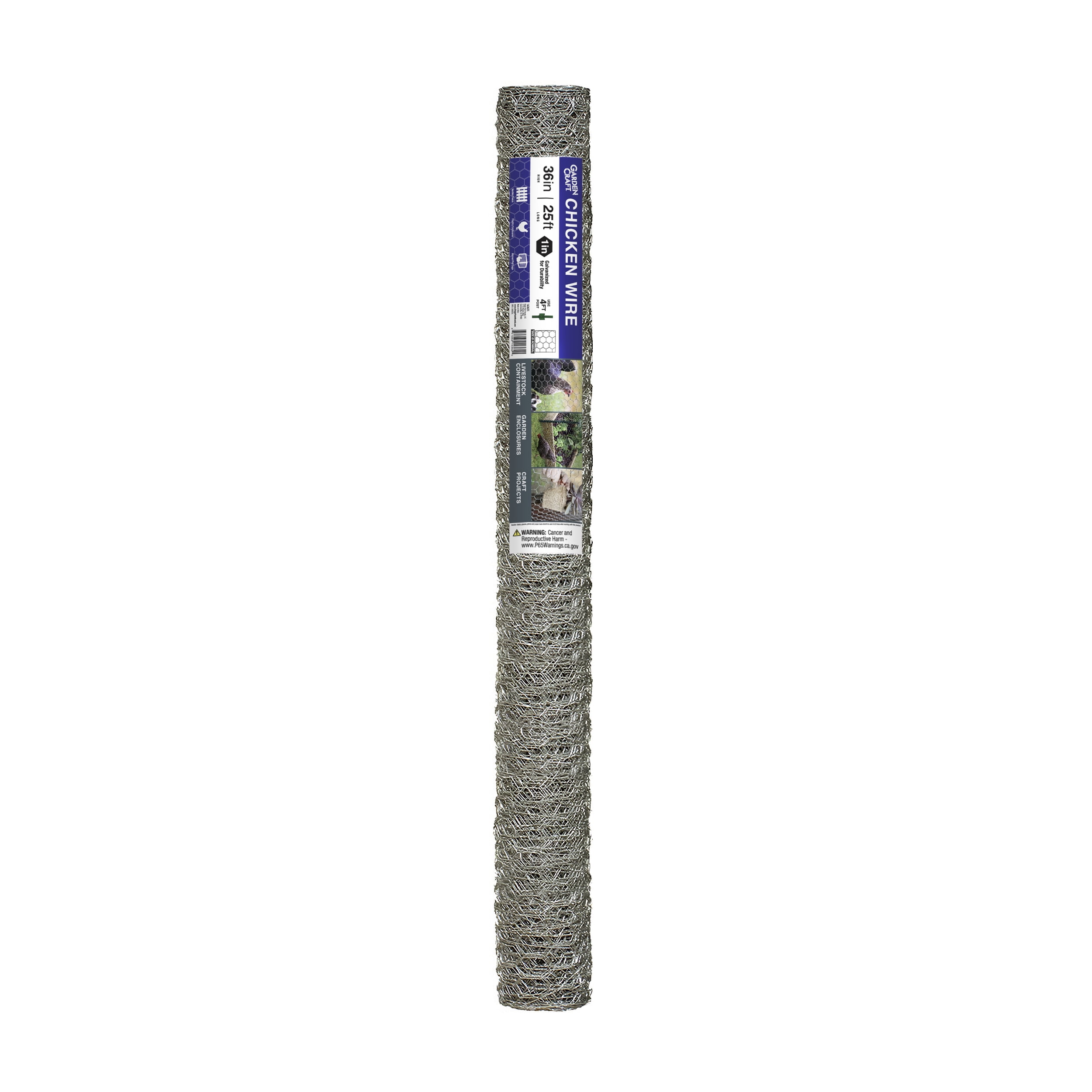 Garden Craft 48 in. x 25 ft. Galvanized Fence Hex Netting