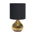 thumbnail image 1 of Simple Designs LT2073-GDB Hammered Gold Drip Mini Table Lamp, Black, 1 of 6
