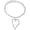 Silver, variant on Gold Chunky Large Heart Necklaces for Women Trendy Big Hammered Love Pendant Statement Choker Minimalist Y2k Heart Necklaces Valentines Jewelry Gifts