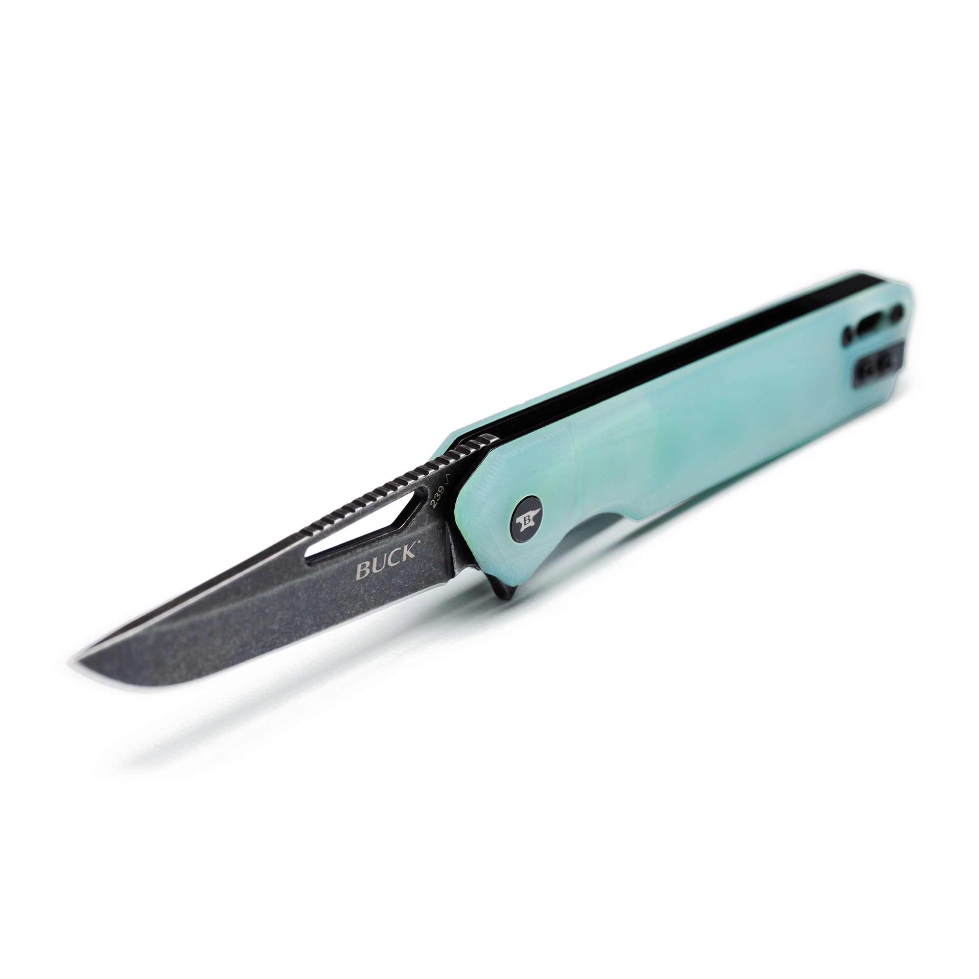 Buck Knives 239 Infusion Folding Pocket Knife with Stonewash Modified Tanto Blade, G10 Handle, Pocket Clip