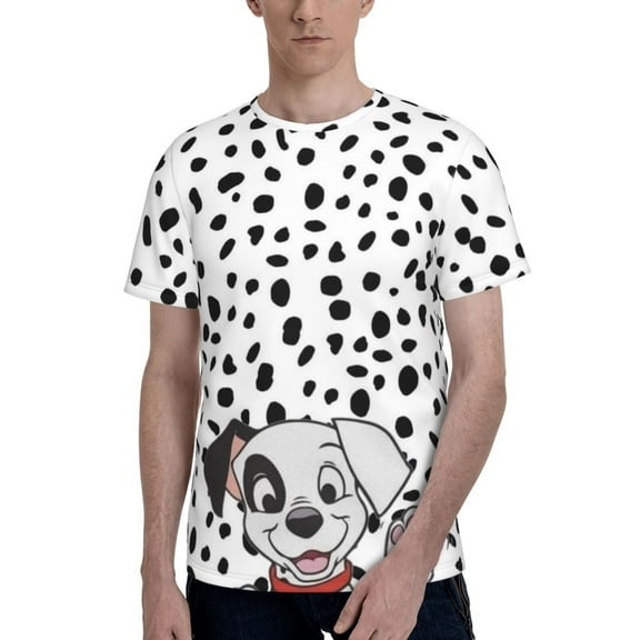Dalmatians Men's T Shirts Cartoon Graphic Short Sleeve Tees Novelty Casual Unisex Adults Tee Shirt Tops