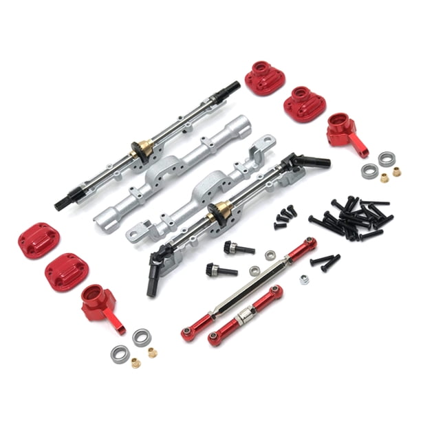 Vogacara Juego de ejes Mano de obra Estructura firme Accesorios para vehículos de juguete Eje delantero Ejes traseros Tamaño compacto Solidez Kits de construcción modelo Plata Vogacara FN011202-01