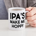 thumbnail image 4 of CafePress - IPA's Make Me Hoppy - 11 oz Ceramic Mug - Novelty Coffee Tea Cup, 4 of 4
