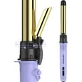 thumbnail image 2 of 1''Rotating Curling Iron+Hair Dryer Brush 2pack,  Automatic Curling Iron Self Curling Wand for Curls and Waves + Hot Air Blow Dryer Brush-Straighten, Curl, Volumize & Dry for All Hair Type, 2 Pack, 2 of 9