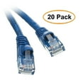 thumbnail image 1 of eDragon Cat6 Blue Ethernet Patch Cable, Snagless/Molded Boot, 6 Inch, 20 Pack, 1 of 2