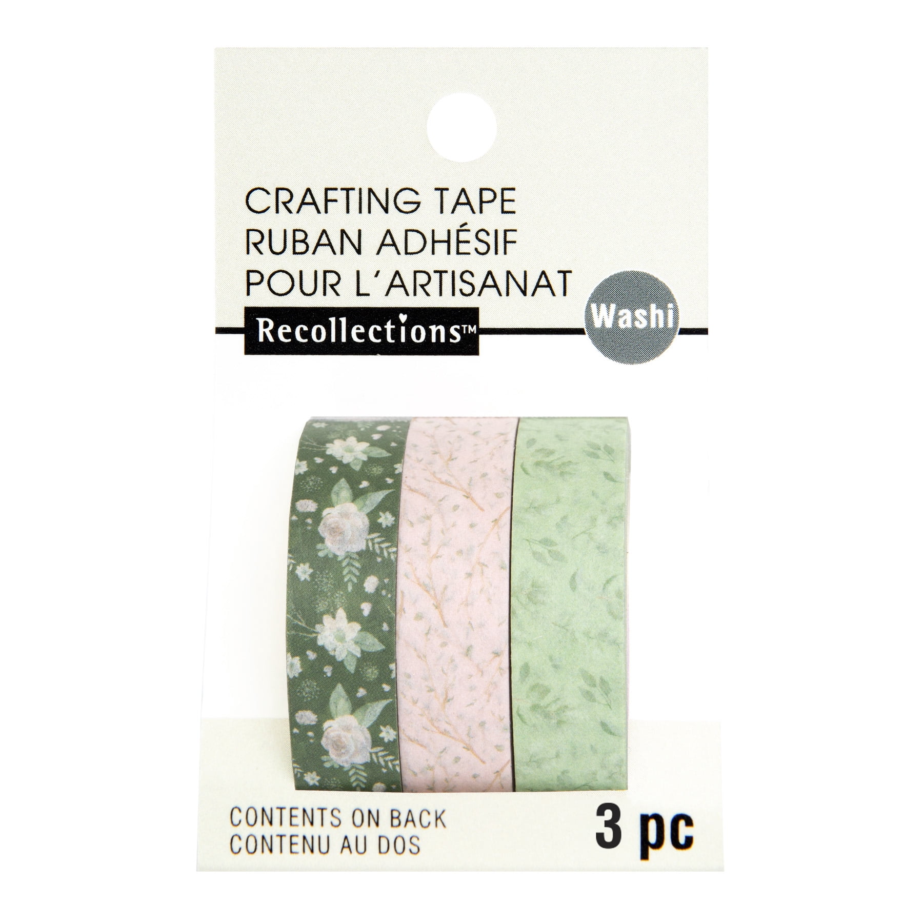 Recollections Sprig & Bough Crafting Washi Tapes, 12 Packs: 3 ct. (36 total)