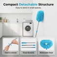 thumbnail image 3 of Ceiling Fan Cleaner Duster, Reusable Microfiber Duster with Extension Pole,Removable Dusters for Cleaning Walls Bookshelves Door Window Top (Blue), 3 of 6
