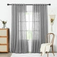 thumbnail image 2 of Wehilion Linen Curtains for Living Room, Natural Semi Sheer Curtains & Drapes 84 inches Length 2 Panels Set Farmhouse Country Boho Style Back Tab Draperies for Sliding Glass Door, 2 of 9