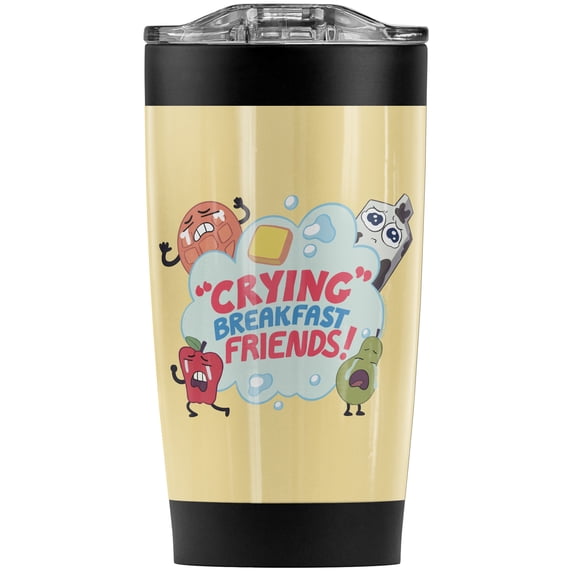 Steven Universe/Crying Breakfast Friends Stainless Steel Tumbler 20 oz Coffee Travel Mug/Cup, Vacuum Insulated & Double Wall with Leakproof Sliding Lid | Great for Hot Drinks and Cold Beverages