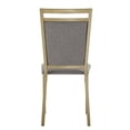 thumbnail image 6 of Weston Home Declan Gold Metal Frame Upholstered Grey Linen Dining Chairs, Set of 4, 6 of 8