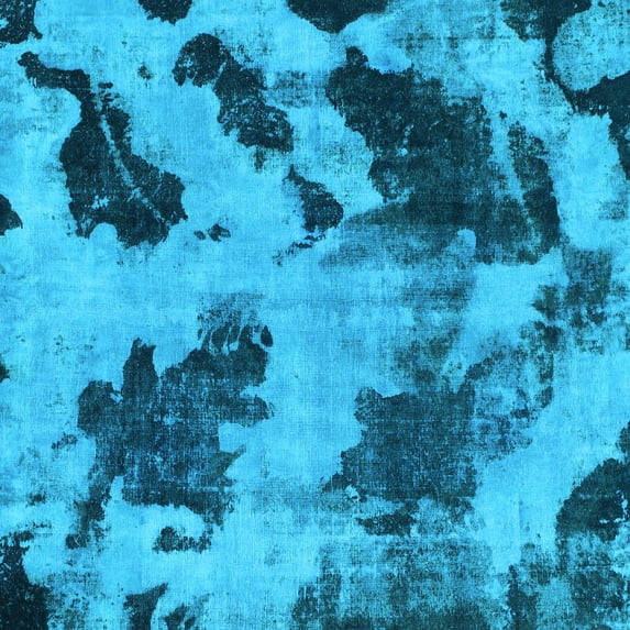 Ahgly Company Indoor Square Abstract Light Blue Modern Area Rugs, 3' Square
