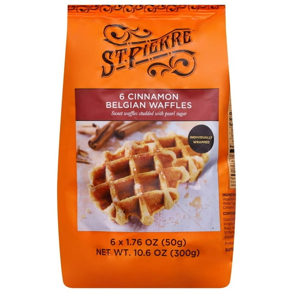 St Pierre Cinnamon Belgian Waffles 6 Ct Pack Of 1, Cinnamon Belgian Waffles Sweet Breakfast Pastry