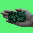 thumbnail image 2 of Marilyn Manson Name Logo Patch Heavy Metal Rock Band Embroidered Iron On, 2 of 2