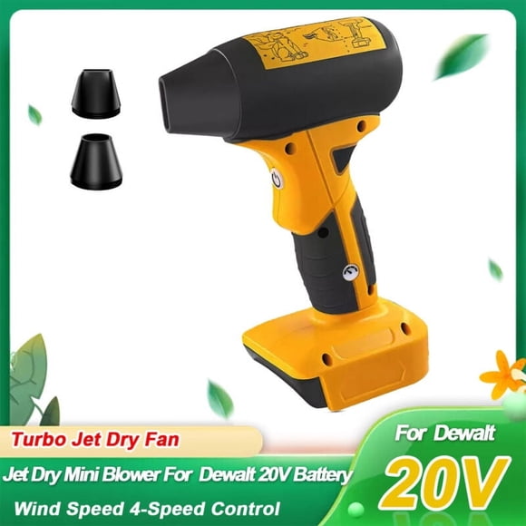 Jet Dry Mini Blower,Jet Jet Fan 130000 RPM Wind Speed 4-Speed Control Compatible with Dewalt 20V Lithium Battery,Super Fan Blower for Drying, Cleaning (Battery not Included)