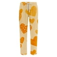 thumbnail image 4 of Fgvctg Valentine's Day Pajamas for Men Soft Love Heart Print Wide Leg Pajamas Sleepwear High Waisted Pj Pant Lightweight Fall Spring Drawstring Lounge Pants with Pockets Orange XL, 4 of 4