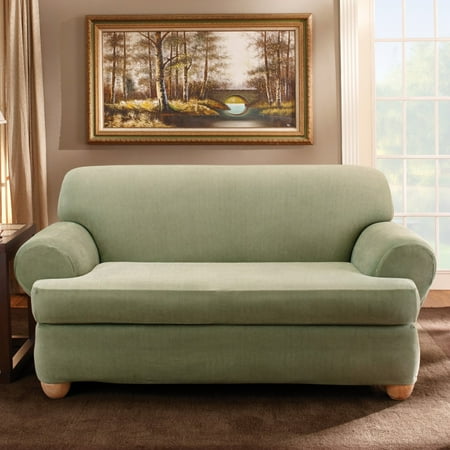 Sure Fit Stretch Stripe Separate Seat T-Cushion Sofa Slipcover