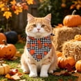thumbnail image 5 of Aoznliie Dog Bandana, Thanksgiving Pumpkin Scarf for Cats Dogs, 25x18 inch Adjustable Pet Costume for Holiday Feast, Black, 5 of 7