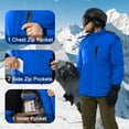thumbnail image 7 of TACVASEN Men's Winter Ski Snow Outdoor Jacket Waterproof Thick Warm Fleece Lined Coats Bright Blue M, 7 of 7
