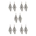 thumbnail image 1 of yingyy 2 Pieces Glitter Earrings Exquisite Multilayer Ear Dangle with Tassels Electroplating Fashion Accessory Valentines Day Black 5Set, 1 of 6