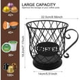 thumbnail image 2 of Coffee Pods Storage Basket, Coffee Pod Capsule Storage Holder for 35 K Cup Organizer, Coffee Basket Decor for Coffee Bar Countertop-Sliver, 2 of 7