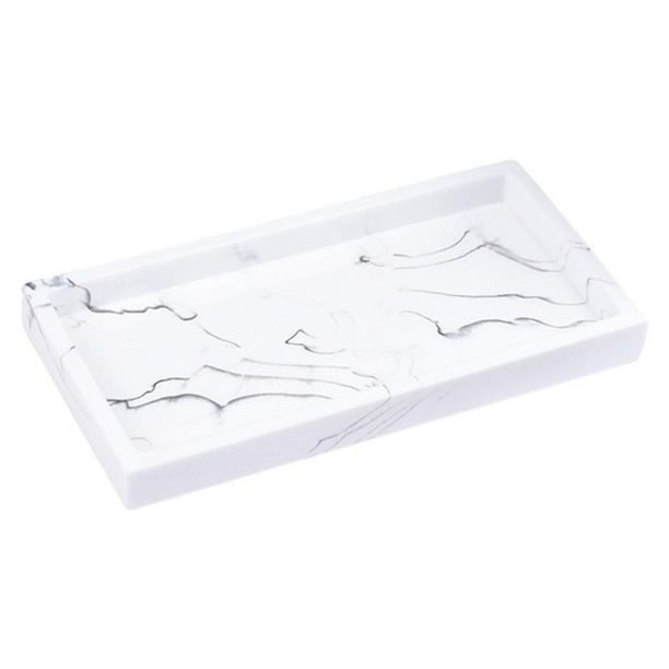 Bandeja de joyería para joyas, organizador de cerámica, mármol dorado, jabón, bañera, cosméticos, día Los 20x10x31cm