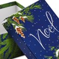 thumbnail image 4 of Hallmark 7.2" Small Square Holiday Gift Box (Noël on Navy), 4 of 4