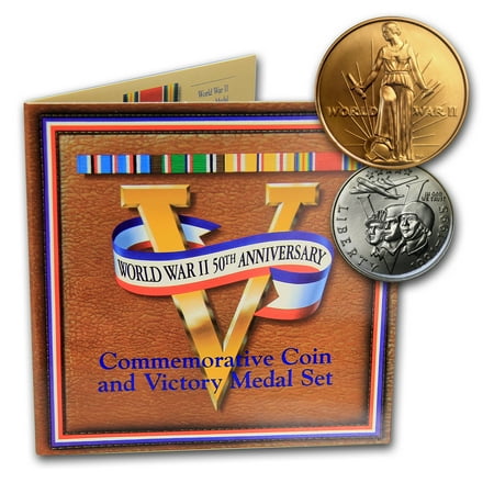 Clad Half Dollars - 1993-P World War II 1/2 Dollar Clad Commem Coin/Medal Set (Card)