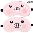 thumbnail image 2 of Bangcool 2PCS Sleeping Mask Cartoon Pig Flower Eye Shade with Ice Pack for Home Travel, 2 of 10