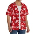 thumbnail image 4 of KLL Hohoho Print Men's Shirt Short Sleeve Button Down Summer Cuba Beach Shirts- 4X-Large, 4 of 7