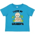 thumbnail image 3 of Inktastic Cute Sloth I Love My Grandpa with Green Leaves Boys or Girls Toddler T-Shirt, 3 of 5